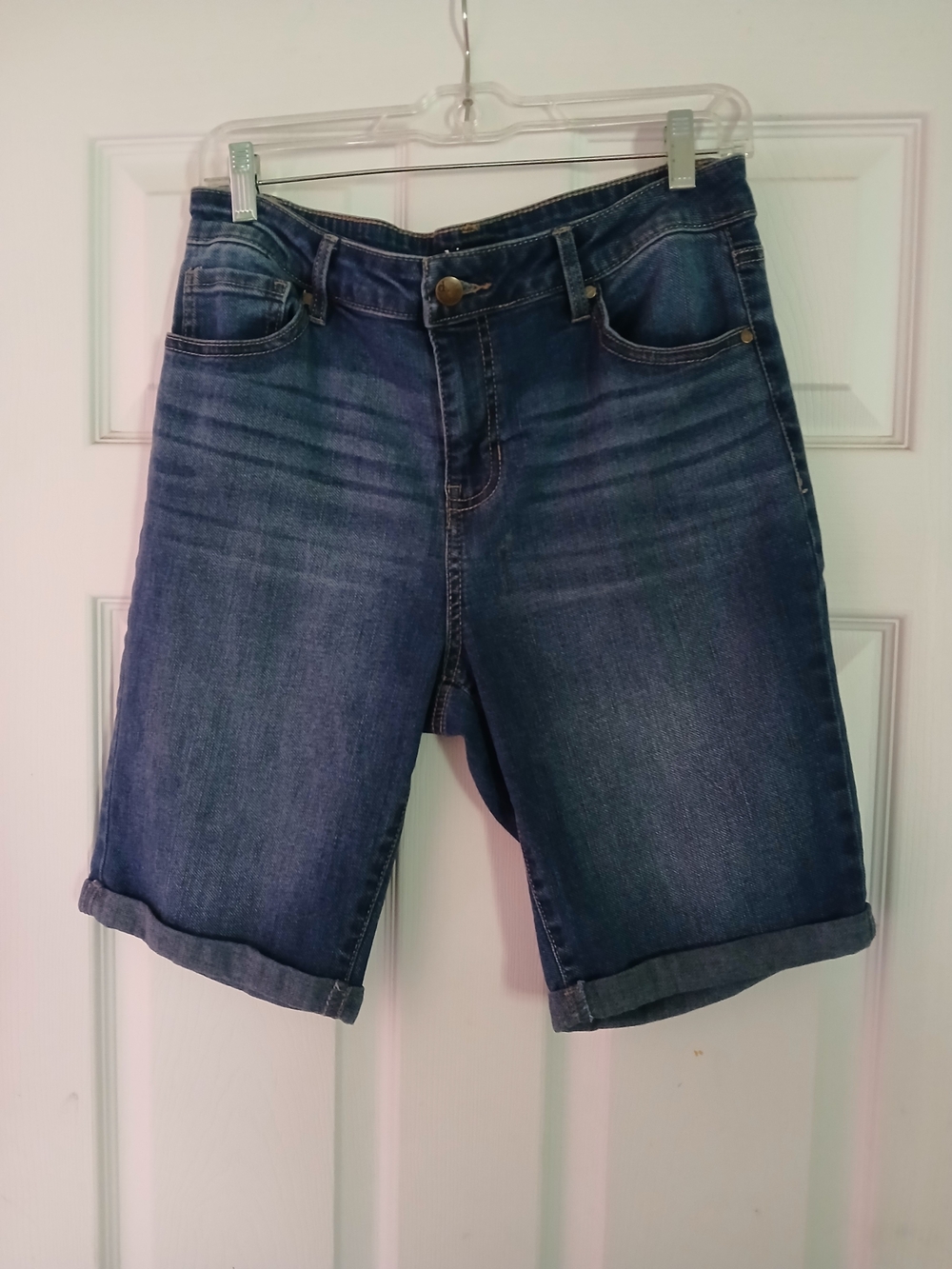 d. jeans Mid-Rise Dark Blue Denim Bermuda Shorts